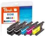 Peach Spar Pack Plus Tintenpatronen kompatibel zu Brother LC-1240VALBP