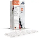 Peach Binder&uuml;cken 14mm, f&uuml;r je 125 Blatt A4, weiss, 100 St&uuml;ck - PB414-01