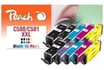 Peach 10er-Pack Tintenpatronen, kompatibel zu Canon PGI-580XXL, CLI-581XXL