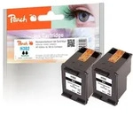 Peach Doppelpack Druckk&ouml;pfe schwarz kompatibel zu HP No. 302 bk*2, F6U66AE*2
