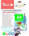 Peach Laminierfolie A4 | 80 mic | 100 St. | selbstklebende R&uuml;ckseite | geeignet f&uuml;r