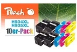 Peach 10er-Pack Tintenpatronen kompatibel zu HP No. 934XL, No. 935XL, C2P23A,...