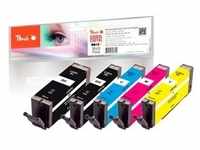 Peach Spar Pack Tintenpatronen kompatibel zu Canon PGI-550XL, CLI-551XL