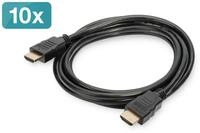 Digitus HDMI High Speed mit Ethernet Anschlusskabel, 10er Pack