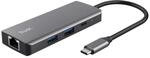 Trust Dalyx 6-in-1 USB-C Multi-Port Adapter - Silber