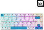 Sharkoon SKILLER SGK50 S3 PBT White Gaming-Tastatur, Gateron G Pro 3.0 Yellow