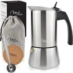 Milu 2 Tassen Espressokocher silber/schwarz