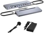 I-TEC USB-C Metal Ergonomic Docking Station mit Power Delivery 100W