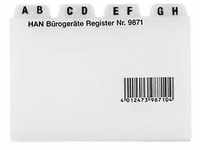 HAN Karteikartenregister Kunststoffregister A-Z, A7 A-Z