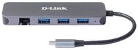 D-Link DUB-2334, 5-in-1 USB-C Hub mit Gigabit Ethernet/Power Delivery