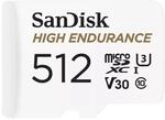 SanDisk High Endurance microSDXC Speicherkarte 512GB + SD Adapter