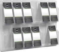 helit Wandprospekthalter 1/3 DIN A4 12-Fach transparent