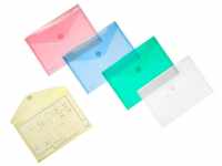 FolderSys Dokumententaschen DIN A5 farbsortiert glatt 0,20 mm - 10 Stück...