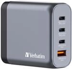 verbatim 200W USB-A, 3x USB-C GaN Ladeger&auml;t, grau