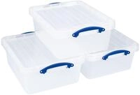 Really Useful Box Aufbewahrungsboxen 3x 23,5 l - 50,0 x 39,5 x 19,5 cm...