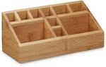 relaxdays Schreibtisch-Organizer Bambus