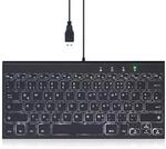 Perixx PERIBOARD-429 kabelgebundene Mini- Tastatur - QWERTZ DE - schwarz