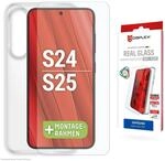 DISPLEX Panzerglas (10H) + Schutzh&uuml;lle f&uuml;r Samsung Galaxy S24/S25