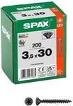 SPAX&reg; Universalschrauben T20 3,5x30 schwarz 200 St.