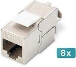 Digitus CAT 6A Keystone Modul, geschirmt, 8 St&uuml;ck. werkzeugfreie Verbindung