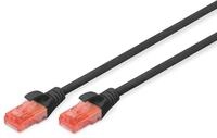 Digitus Patch-Kabel RJ-45 (M) zu RJ-45 (M) 0.5m CCA U/UTP Cat 6 schwarz