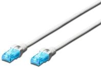 Digitus Patch-Kabel RJ-45 (M) zu RJ-45 (M) 0.5 m CCA U/UTP Cat 5e wei&szlig;