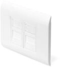 Digitus Leerdose f&uuml;r Keystone Module, Rahmen 80x80mm, Franz&ouml;sischer Typ