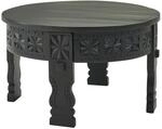 WOHNLING WL6.349 Design Couchtisch Schwarz Mango 60 cm x 60 cm x 36 cm