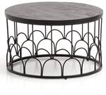 WOHNLING WL6.800 Couchtisch Schwarz 60 cm x 60 cm x 36 cm