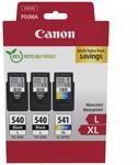 Canon Original PG-540L + CL-541XL Druckerpatronen Multipack - 2 x schwarz / 1 x