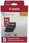 Canon Original CLI-526 Druckerpatronen Value Pack - 1 x schwarz / je 1 x CMY + 50