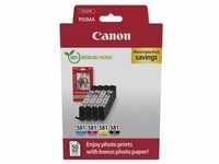 Canon Original CLI-581 Druckerpatronen Value Pack - 1 x schwarz / je 1 x CMY + 50