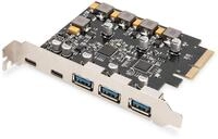 Digitus PCIe Karte 2x USB-C + 3x USB A