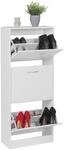 WOHNLING WL5.035 Schuhschrank Wei&szlig; 50 cm x 24 cm x 125 cm