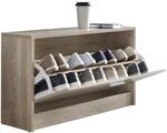 WOHNLING WL5.270 Schuhkipper SPLIT Modern Sonoma 80 cm x 24 cm x 47 cm
