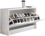 WOHNLING WL5.271 Schuhkipper SPLIT Wei&szlig; 80 cm x 24 cm x 47 cm