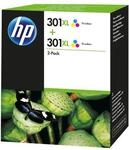 HP Original 301XL Druckerpatrone - Doppelpack cyan, magenta, gelb (D8J46AE)
