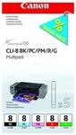 Canon Original CLI-8 Druckerpatronen 5er-Multipack - PC/PM/BK/R/G