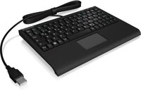 KeySonic ACK-3410 kabelgebundene Super-Mini Tastatur mit Smart-Touchpad - QWERTY US -