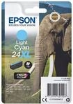 Epson Original 24XL Elefant Druckerpatrone cyan hell 740 Seiten 9,8ml (C13T24354012)