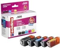 edding Druckerpatronen EDD-500 schwarz, cyan, magenta, gelb kompatibel zu Canon