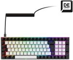 Sharkoon SKILLER SGK50 S2 White Gaming-Tastatur, Gateron Yellow