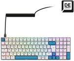Sharkoon SKILLER SGK50 S2 PBT - White Gaming-Tastatur, Gateron G Pro 3.0 Yellow