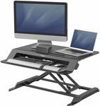 Fellowes Monitorst&auml;nder Lotus LT Sitz-Steh Workstation schwarz