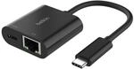 Belkin Connect 100 W USB-C/Ethernet- und Ladeadapter, schwarz
