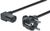 Digitus Netzanschlusskabel, CEE 7/7 (Typ-F) - C13, 90&oslash; gewinkel M/F, 1.8m, H05VV-F3G