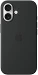 Apple Silikon Case iPhone 16 mit MagSafe (schwarz)