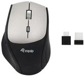 Equip kabellose Maus mit Dual Connect USB-A/C - Schwarz