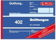 herlitz Formularbuch Quittung mit MwSt. separat ausgewiesen DIN A6 quer 2x 40 Seiten