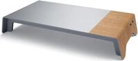 SIGEL Monitorst&auml;nder Smartstyle USB silber/holzfarben